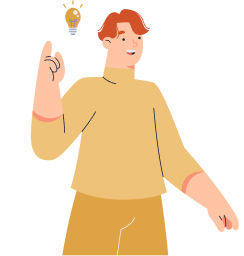 Persona con una bombilla encendida sobre la cabeza, representando ideas, comprensión y avance en la terapia psicológica